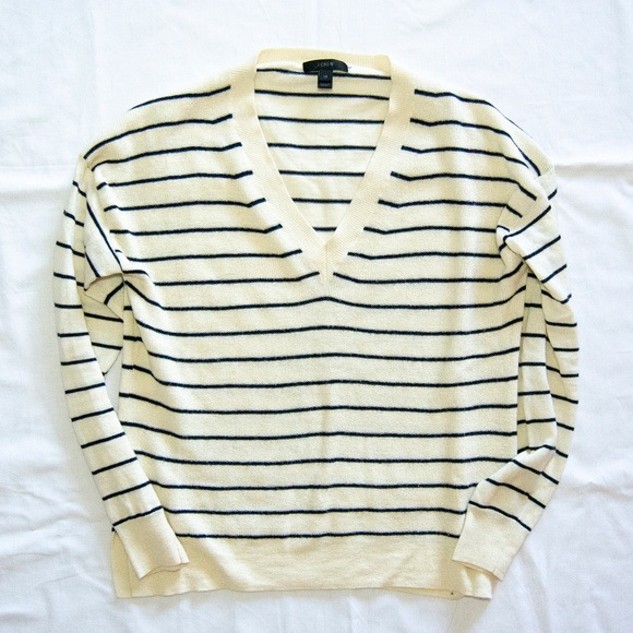J. Crew Sweaters - J. Crew Merino Wool Blend Striped Sweater Sz XS
